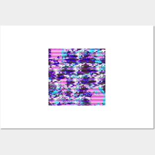 Glitch splatter Posters and Art